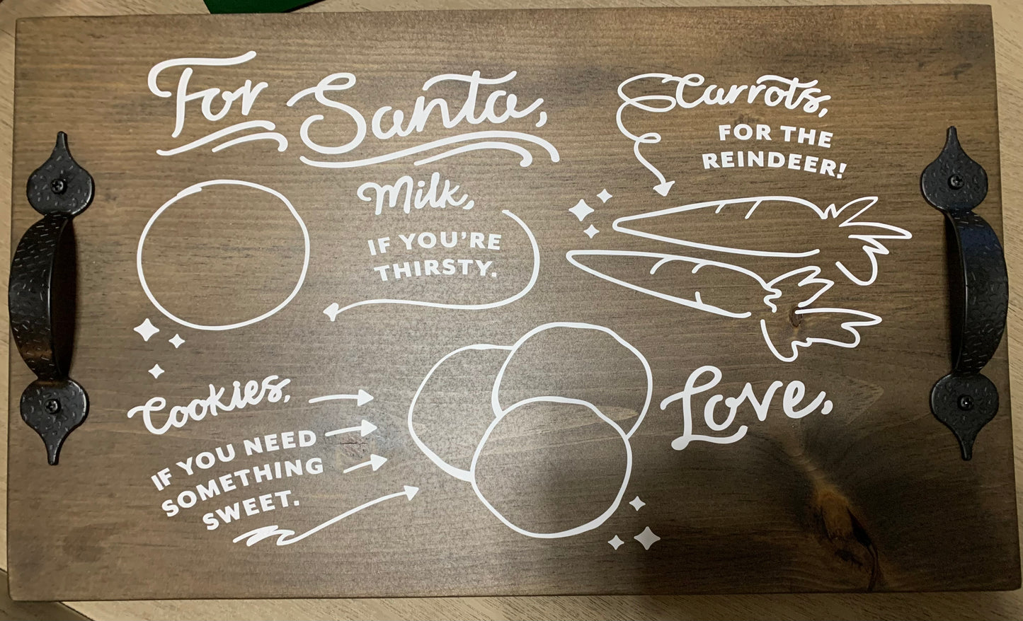 Handcrafted Santa Tray