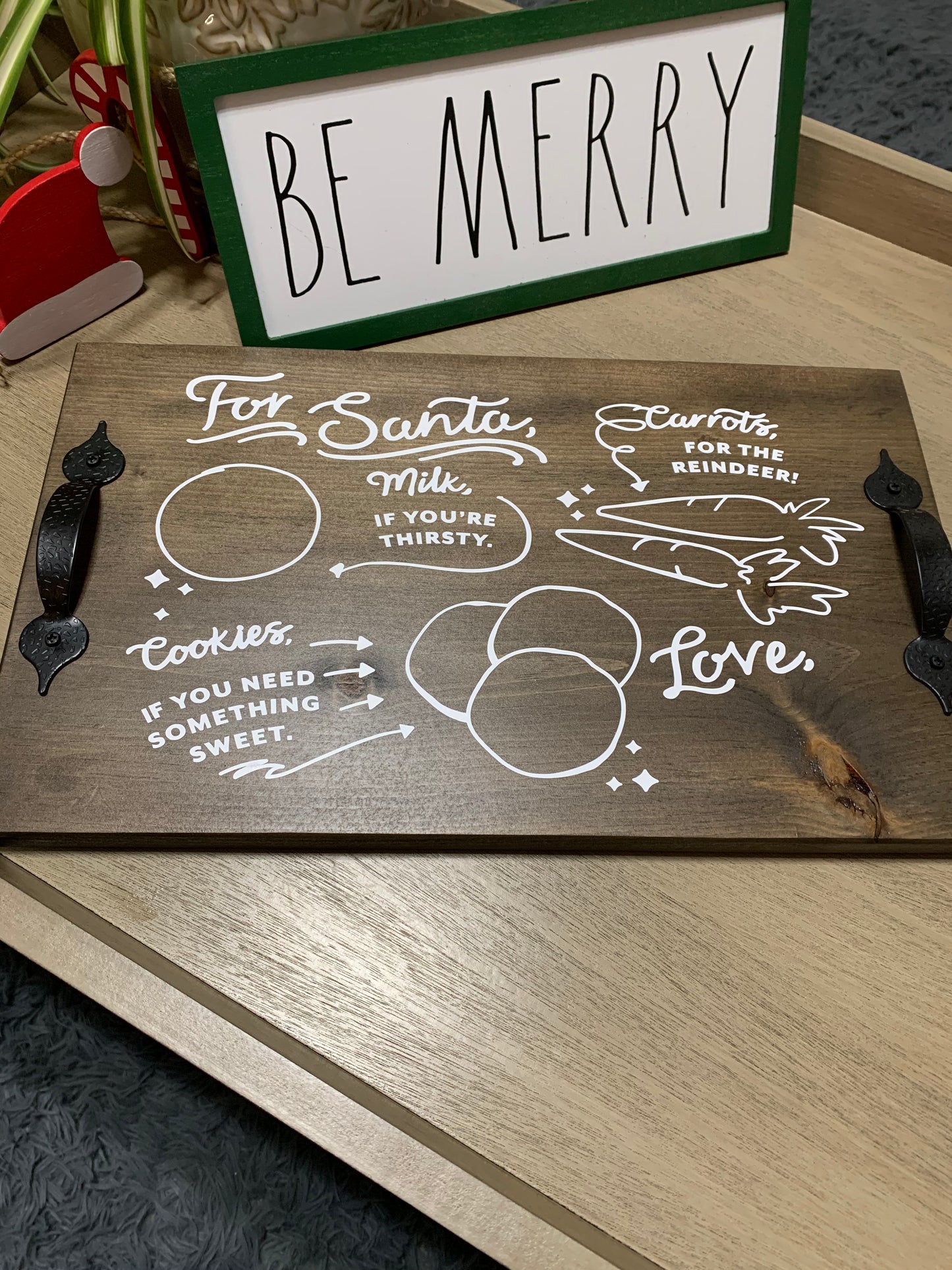 Handcrafted Santa Tray