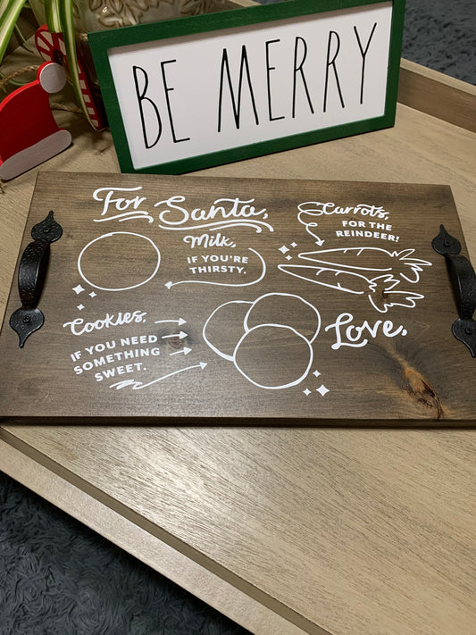 Handcrafted Santa Tray